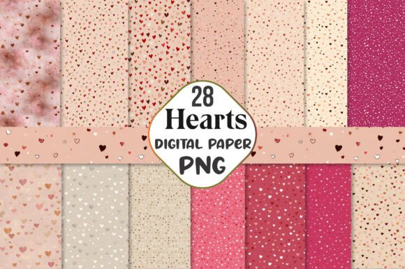 Download Valentines Nude Hearts Digital Paper - Hearts Collection