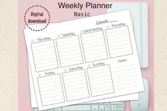 Download Basic Weekly Planner Printables - Planner Collection