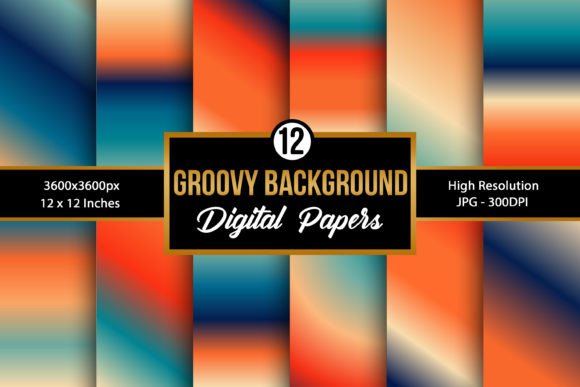 Download Retro Groovy Gradient Background Papers - Background papers Collection