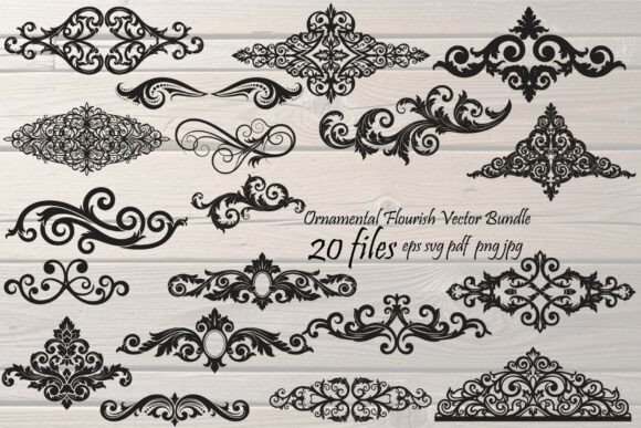 Download Ornamental Flourish Vector Bundle - Premium Bundle