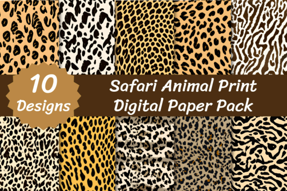 Download Safari Animal Print Digital Paper Pack - Safari animal Collection
