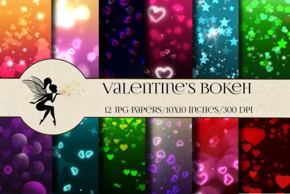 Download Valentine's Bokeh Background Papers - Background papers Collection