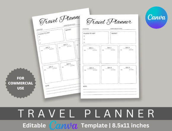 Download Travel Planner Canva Editable - Planner Collection