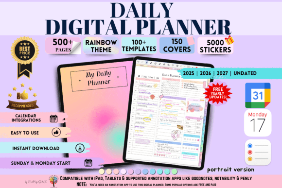 Download Daily Digital Planner (Portrait) - Planner Collection