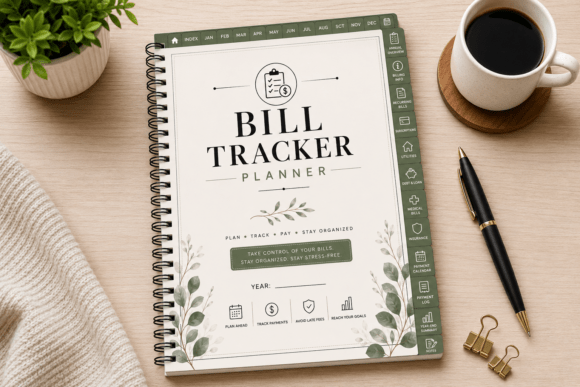 Download Hyperlinked Bill Tracker Planner - Planner Collection