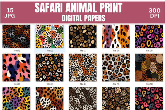 Download Safari Animal Print Digital Paper - Safari animal Collection
