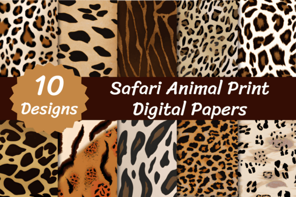 Download Safari Animal Print Digital Papers - Safari animal Collection