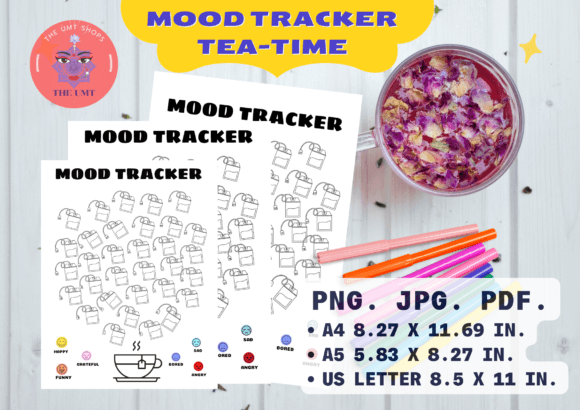 Download Teatime Mood Tracker Planner Printables - Planner Collection