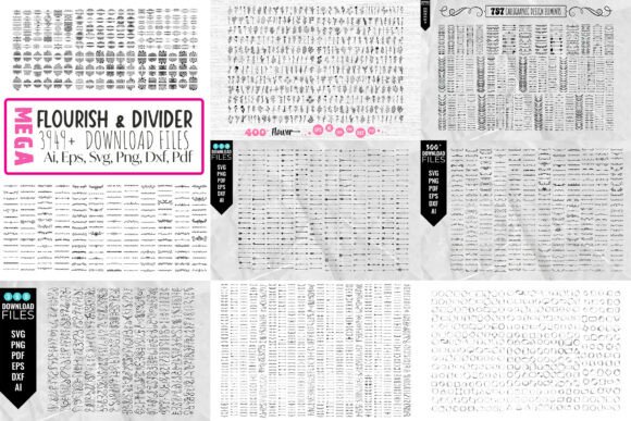 Download 3949+ Mega Flourish &amp; Divider SVG Bundle - Premium Resources