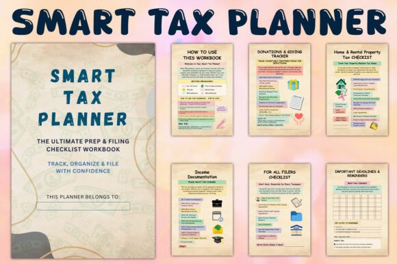 Download Smart Tax Planner Canva KDP Interiors - Planner Collection